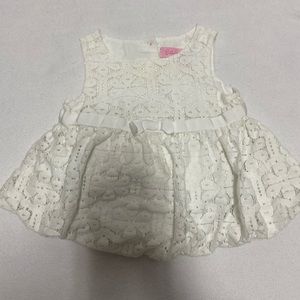 Lilly Pulitzer White Floral Lace Dress 3-6 Mths